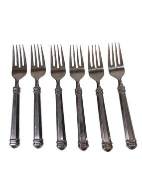 Towle Georgian House Stainless Steel Old Forge Salad Forks Set Of 6 - 6 3/4 Inch